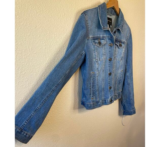 Banana Republic Medium Wash Y2K Boho Style Button Up Denim Jack Small - Picture 10 of 10